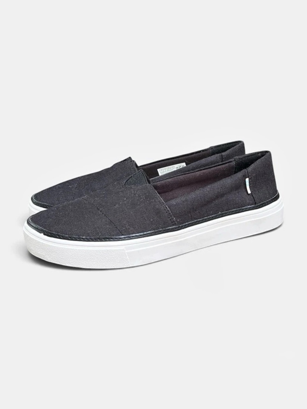 TOMS Parker Black Canvas Slip-On Sneaker Women's Size 7